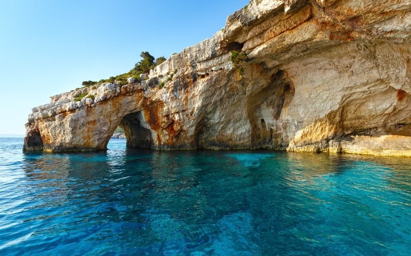 The Blue Caves, located on the northern coast of Zakynthos, are one of the island's most enchanting natural wonders