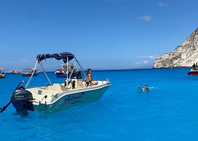 Afrodite luxury speedboat zakynthos